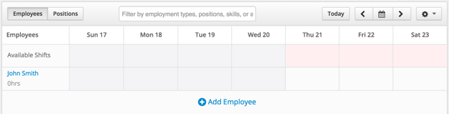 Employee - Schedule
