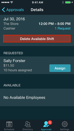 Approving Available Shift Requests 8