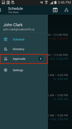Approving Time Off Requests android 2