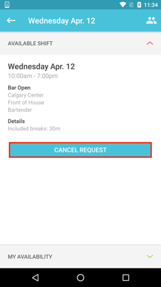 Cancel Available Request