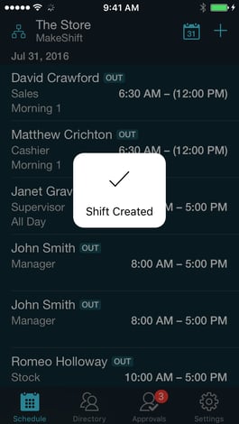 Creating a New Shift 1 ios 4