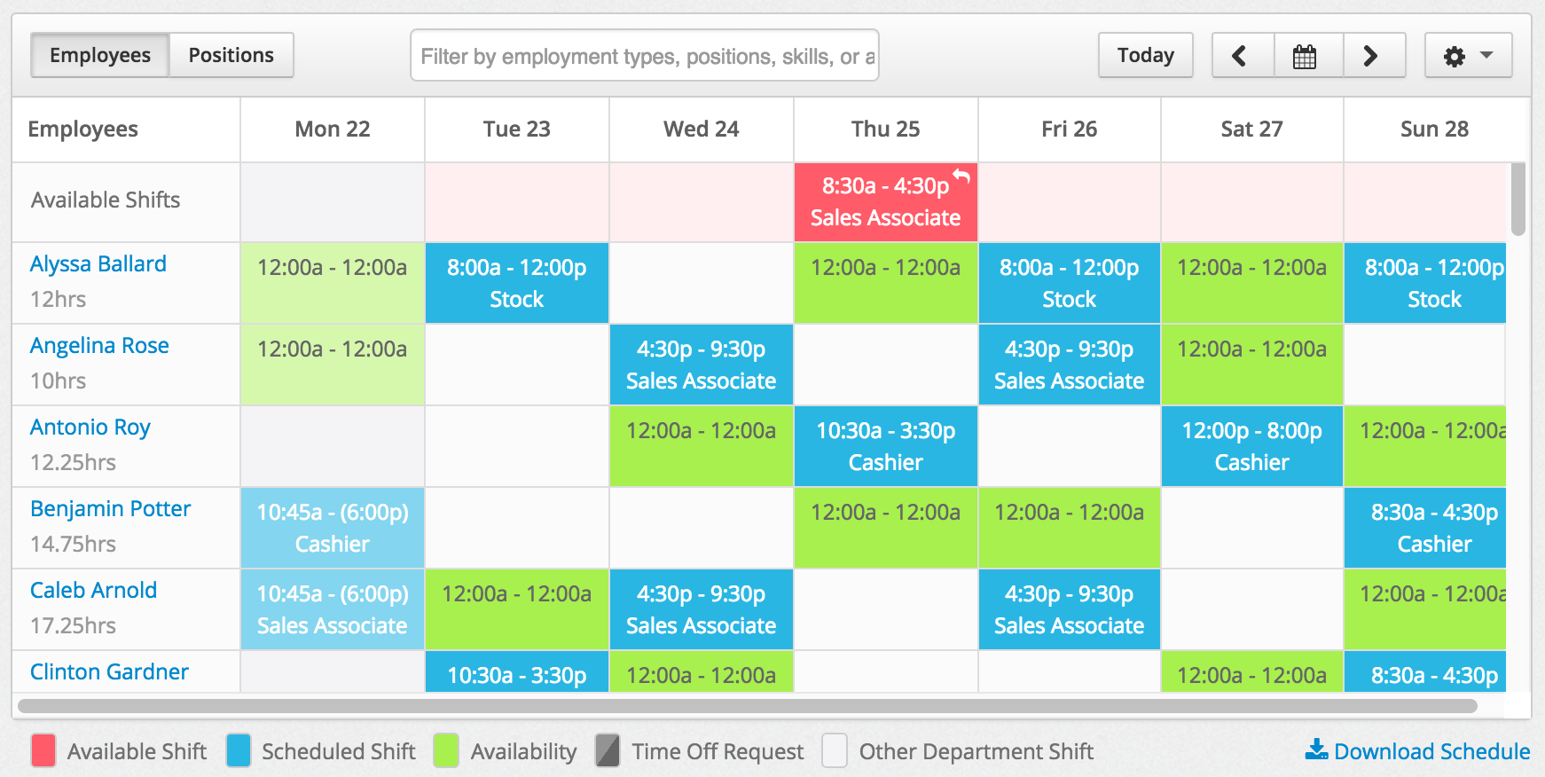 How to Export Schedule and Import into ADP Workforce Now