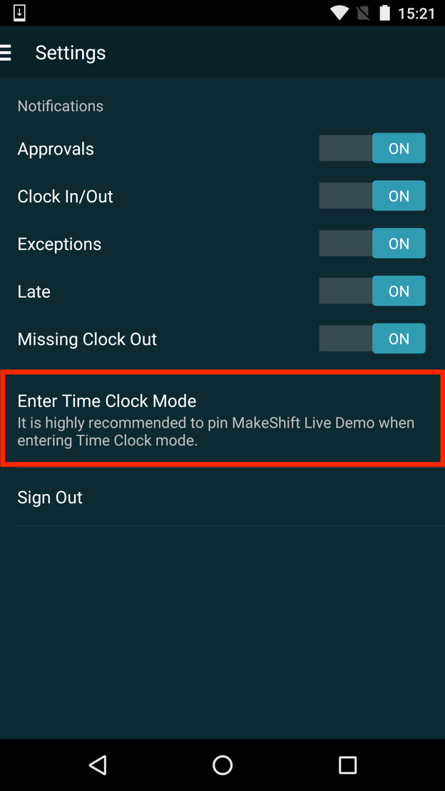 Clock Mode How to Enter Time Clock Mode