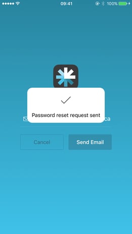 Password reset request sent