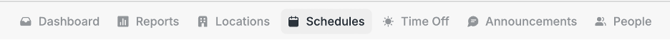 schedules tab